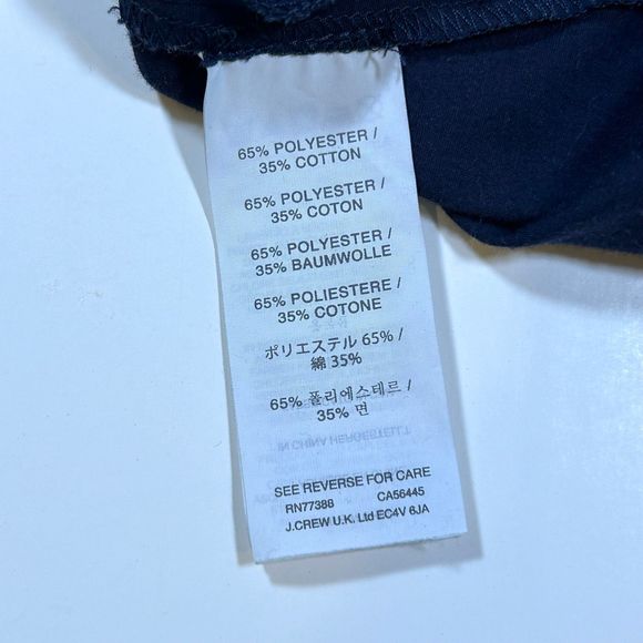 J Crew Short Sleeve Blouse Womens 4‎ Navy Blue - Picture 6 of 9